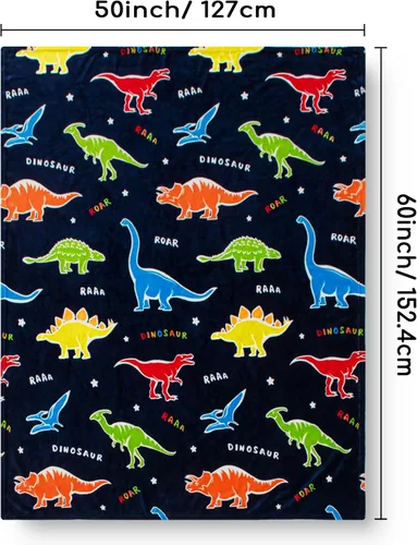 Miniatura 7 de Regalos de dinosaurios juguetes para niños y niñas, manta de dinosaurio que brilla en la oscuridad, el mejor regalo de Navidad, cumpleaños, San