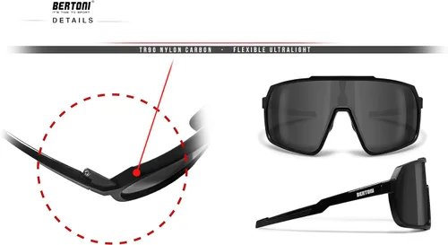 Miniatura 11 de Bertoni Deportes Ciclismo MTB Gafas De Sol Hombres Mujeres Antivaho Lente Óptica RX Portador Acc. - GEMINI NUEVO Portador de lentes ópticas