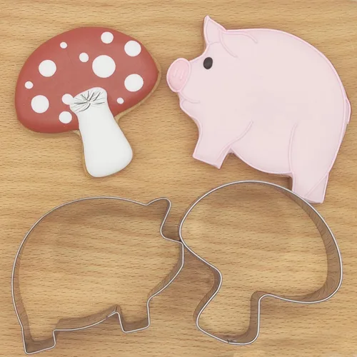 Miniatura 2 de Cortador de galletas de cerdo, cortador de galletas de granja, cortador de acero inoxidable para fiestas temáticas, baby shower, boda, fiesta