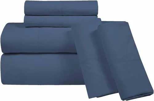 Miniatura 39 de ROYALE LINENS Juego de 4 sábanas King - Ropa de cama de microfibra cepillada suave de 1800 hilos - 1 sábana ajustada y 1 sábana lisa, 2 fundas