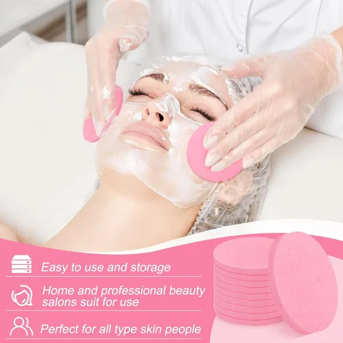 Miniatura 5 de Esponja facial comprimida, esponja limpiadora facial Luxiv para esteticistas, maquillaje comprimido, esponja facial, esponjas faciales redondas