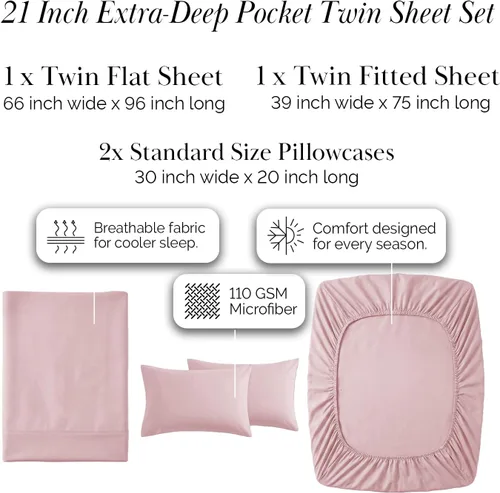 Miniatura 280 de Southshore Fine Living, Inc. Juego de 7 piezas de sábanas King divididas para cama ajustable, juego de sábanas King divididas con bolsillo de 21