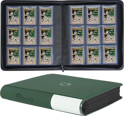 Miniatura 12 de D DACCKIT Carpeta Toploader con capacidad para 288 cargadores superiores, carpeta con 9 bolsillos superiores para tarjeteros rígidos de 3 x 4
