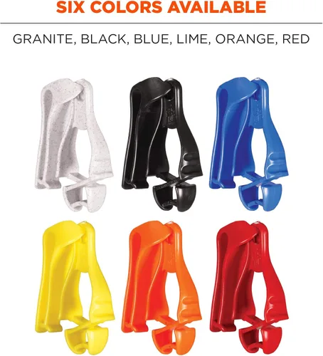 Miniatura 7 de Ergodyne Squids 3405 - Soporte de clip para guante, clip para cinturón, paquete de 6 Naranja - Paquete de 6