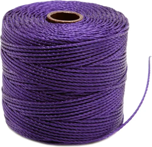 Miniatura 26 de The Beadsmith S-Lon - Cordón de nailon trenzado de 0.020 in para cuerda, color rojo oscuro, TEX210, carrete de 77 yardas