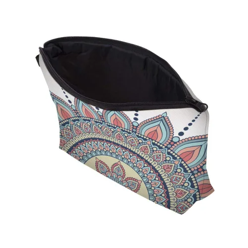 Miniatura 5 de Deanfun Bolsa de cosméticos para mujer, 2 piezas de flores de mandala, bolsas de maquillaje impermeables, bolsa espaciosa para artículos de tocador