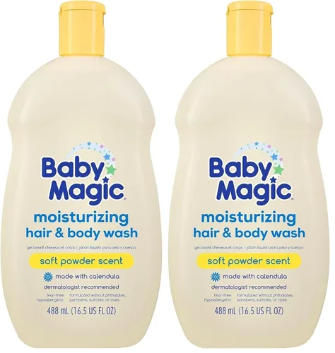 Miniatura 19 de Baby Magic Jabón hidratante para el cabello y el cuerpo, especialmente formulado para la delicada piel del bebé, sin lágrimas, caléndula y coco, 30