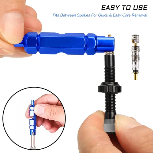 Miniatura 3 de Herramienta de extracción de núcleo de válvula para válvulas Schrader y Presta, perfecta para bicicleta de montaña y bicicleta de carretera