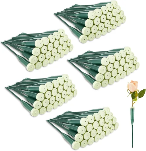 Tessco for you 150 tubos de agua florales de 6 pulgadas, suministros de flores de plástico para flores frescas con tapa de goma para arreglos de
