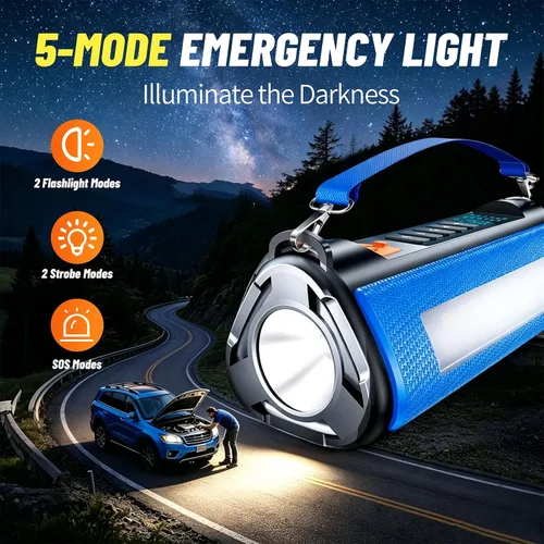 Miniatura 4 de Arrancador de emergencia con compresor de aire, arrancador de batería de coche de 2500A, kit de cables de puente reforzador de coche de 12V