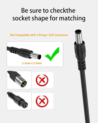 Miniatura 4 de VHBW Cargador de 42 V para patinetes eléctricos Hover-1 compatible con Hover-1 Highlander, Dynamo, Gambit, Helios, Alpha, Jive, Journey, Formula