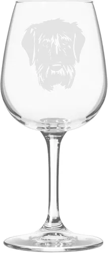Miniatura 500 de Copa de vino de 12.75 onzas con diseño de perro grabado