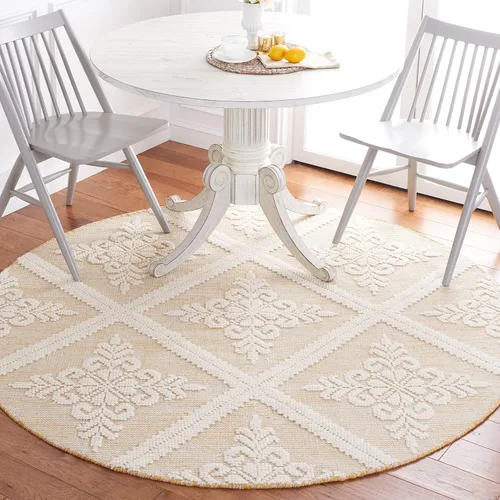 Miniatura 38 de SAFAVIEH Vermont Collection - Alfombra decorativa de 2 pies 3 pulgadas x 4 pies, color marfil, lana hecha a mano, ideal para zonas de alto tráfico