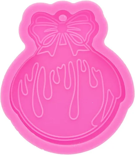 Miniatura 23 de Angel Wings Moldes de llavero con forma de lazo y muletas de Navidad, molde de silicona de resina epoxi, molde de arcilla polimérica, moldes