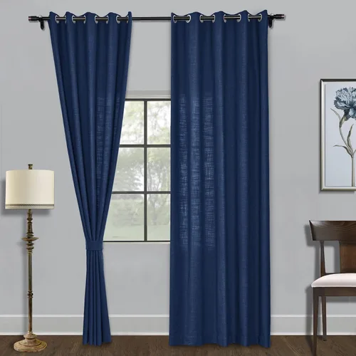 Miniatura 17 de Fcosie Cortinas de lino de 50 pulgadas de ancho x 63 pulgadas de largo, paneles de cortina filtrantes de luz, paneles de cortina con ojales