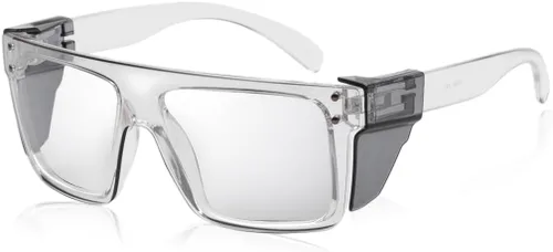 Miniatura 16 de Gafas de seguridad fotocromáticas anti luz azul UV400 con oscurecimiento automático, lentes transparentes a humo, transicionales ANSI Z87.1