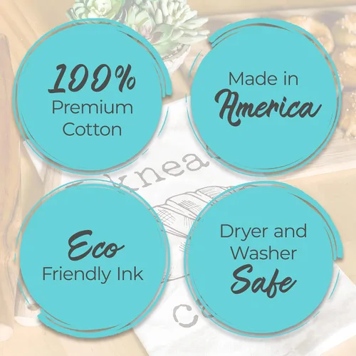 Miniatura 2 de Moonlight Makers Toalla de mano decorativa, tejido de gofre, algodón suave y absorbente, idea de regalo, decoración de baño o cocina, paño