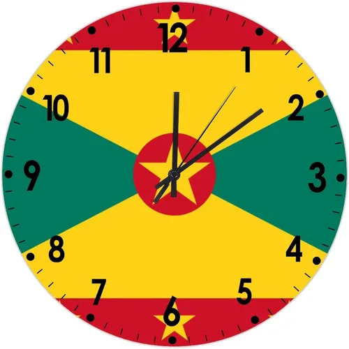 Miniatura 333 de Cheyan Reloj de pared con bandera de Canadá de 12 pulgadas, silencioso, sin tictac, de PVC, funciona con pilas, reloj redondo decorativo, regalo