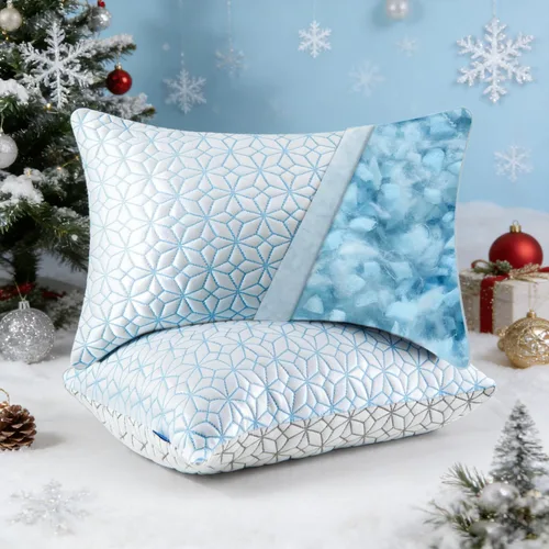 Miniatura 10 de WOLKI Juego de 2 Almohadas Estándar de Enfriamiento de Espuma Viscoelástica, Tamaño Twin/Full, Paquete de 2 Unidades de Espuma Viscoelástica