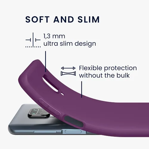 Miniatura 2 de kwmobile Funda compatible con Xiaomi Redmi Note 9S / 9 Pro / 9 Pro Max - Funda protectora de silicona TPU suave y delgada - Morado magenta Magenta