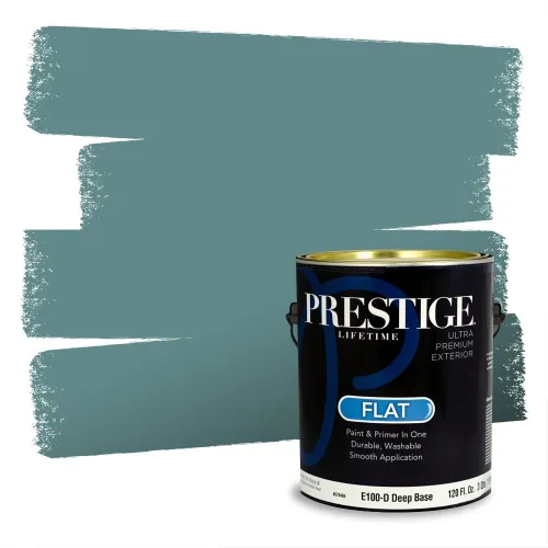 Miniatura 310 de Pintura Exterior + imprimación PRESTIGE, todo-en-uno, 1 galón, acabado mate, color comparable al Valspar* Royal Gray* VS151-Gris real