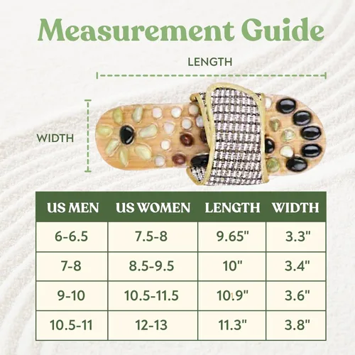 Miniatura 6 de Pantuflas de masaje de acupresión con piedra de tierra (hombres 8-9.5/mujeres 9.5-11)