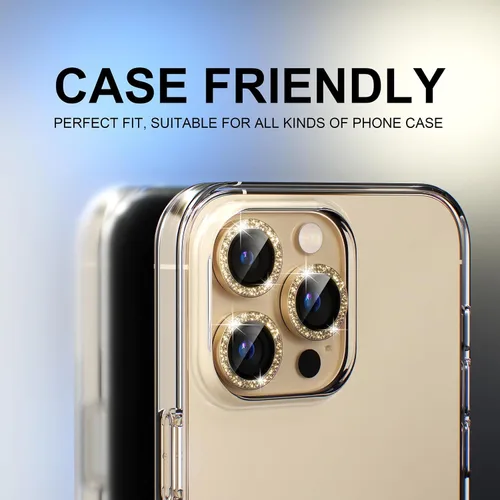 Miniatura 4 de Choiche Compatible para iPhone 16 Pro/iPhone 16 Pro Max Protector de Lente de Cámara, Vidrio Templado 9H Protector de Pantalla de Cubierta de Cámara