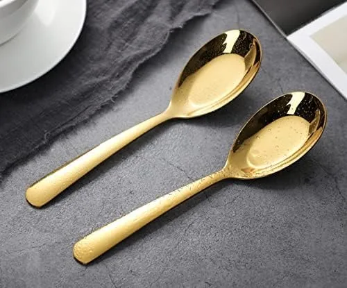 Miniatura 7 de Cucharas de sopa de acero inoxidable, juego de 6 cucharas de sopa de peso pesado, cucharas de sopa chinas, cucharas de ramen pulidas con espejo