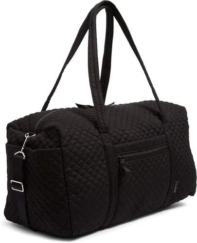 Miniatura 4 de Vera Bradley - Bolsa de viaje grande de algodón para mujer, Negro (True Black)