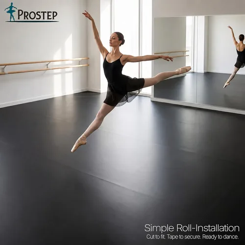 Miniatura 2 de ProStep by FlooringInc - Rollo reversible para pista de baile Marley, suelo de baile portátil de vinilo enrollable para ballet, jazz, moderno