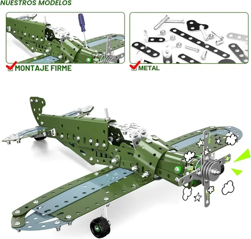 Miniatura 3 de Lucky Doug Juguetes de construcción, modelo de avión – Juguetes de construcción de bricolaje para niños de 8 a 12 años, juguetes de ciencia