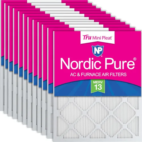 Miniatura 14 de Nordic Pure Filtros de aire para horno MERV 6 de 18 x 25 x 1 pulgadas (tamaño real: 17 1/2 x 24 1/2 x 3/4), color verde poliéster MERV 6, reduce