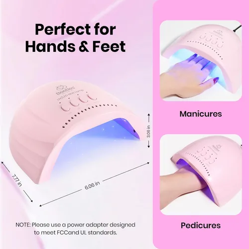 Miniatura 5 de Beetles - Lámpara de uñas UV – Lámpara LED de uñas con 3 temporizadores de 30/60/120 segundos, luz UV para uñas de gel, secador de uñas con sensor
