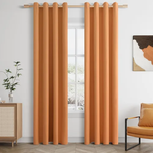 Miniatura 68 de Cream Linen Blackout Curtains 90 Length 2 Panels Set for Living Room Bedroom, 100% Black Out Thermal Insulated Linen Drapes, Room Darkening Grommet