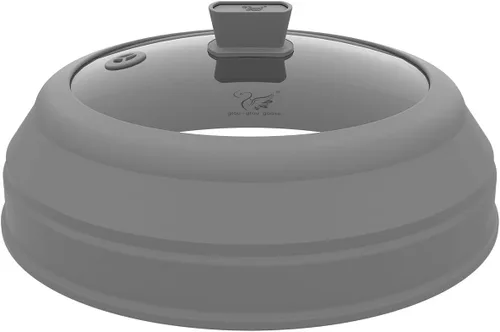 Miniatura 14 de Tapa protectora contra salpicaduras de microondas, cubierta de vidrio con silicona plegable para cubiertas de platos de 8.5 pulgadas, color negro
