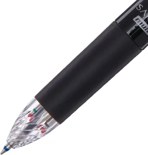 Miniatura 2 de Zebra Sarasa 4+S - Bolígrafo multifunción con tinta negra, roja, azul, verde, 0.020 in, lápiz mecánico de 0.020 in, cuerpo negro, J4SA11-BK