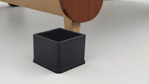 Miniatura 3 de Flyshop Tapas cuadradas de goma antideslizantes para patas de silla, protectores de suelo para muebles, 1-3/8 pulgadas x 1-3/8 pulgadas, color negro