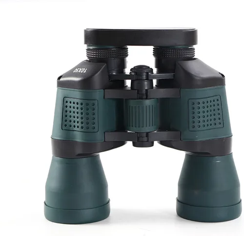 EKsma Binoculares de 10 x 50 para adultos, potentes IPX3 impermeables transparentes BAK4 FMC lente binoculares para observación de aves, caza,