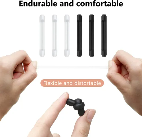 Miniatura 4 de Frienda 12 pares de almohadillas para las orejas, agarre de silicona para orejas, agarre antideslizante para orejas de vidrio, ganchos