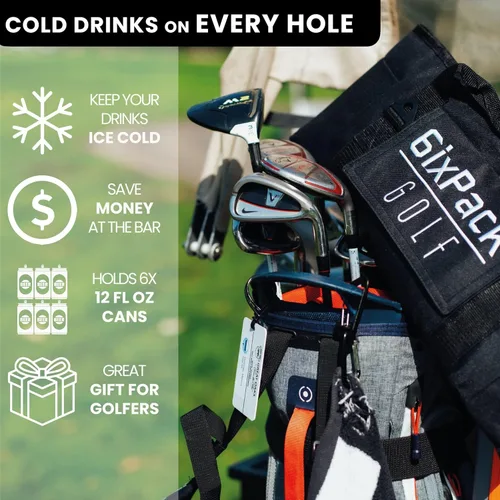 Miniatura 6 de Bolsa enfriadora de golf más 2 paquetes de hielo, aislamiento de celda cerrada HD que mantiene las bebidas frías durante horas, capacidad para 6