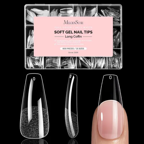 Miniatura 17 de MelodySusie Pegamento de uñas de gel 9 en 1 sin TPO para puntas de uñas postizas, 2 unidades de 0.5 fl oz de luz UV de larga duración requerida