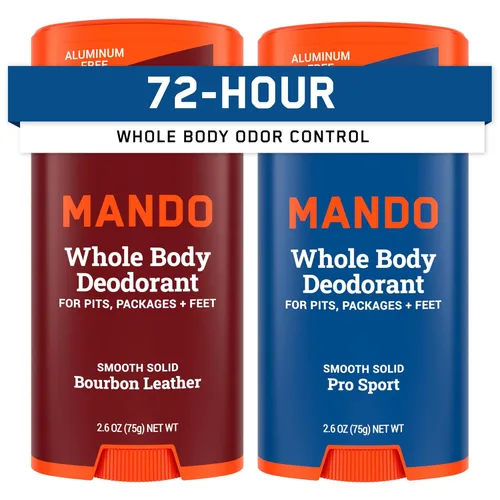 Miniatura 16 de Mando Desodorante para Todo el Cuerpo para Hombres - Barra Sólida Suave - Control de Olor por 72 Horas - Sin Aluminio, Sin Bicarbonato de Sodio