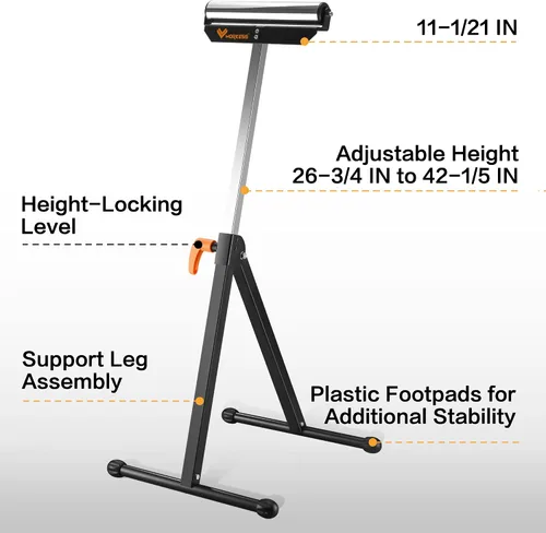 Miniatura 2 de WORKESS Soporte de Rodillos Capacidad de Carga de 132 Libras, Paquete Doble WK-RS004T