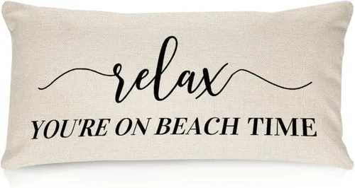 Miniatura 29 de Sweet Dreams - Fundas de almohada lumbar de lino y algodón de 12 x 18 pulgadas, funda de almohada rectangular decorativa de granja, divertida