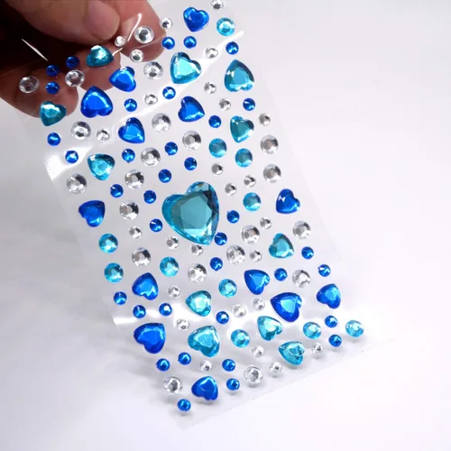 Miniatura 5 de 2800 piezas de 25 hojas autoadhesivas de joyas de diamantes de imitación, calcomanías de diamantes de imitación, gemas de diamantes de imitación