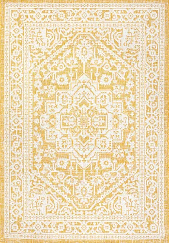 Miniatura 62 de Eyely BMS101D-28 - Alfombra de pasillo con textura de medallón de Santa Mónica Slesi, para interiores y exteriores, estilo costero, bohemio, Gris