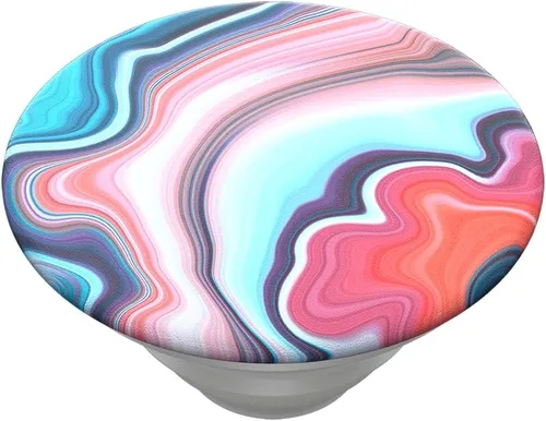 Miniatura 4 de PopSockets - Agarre para teléfono con soporte expandible, agarre adhesivo, ágata con bandas