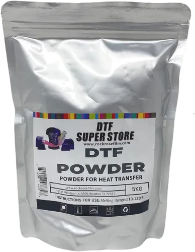 Miniatura 5 de RockRose DTF - Adhesivo termofusible blanco de 4.4 lbs/4.4 libras, polvo de transferencia DTF sin aglomeración para sublimación, compatible