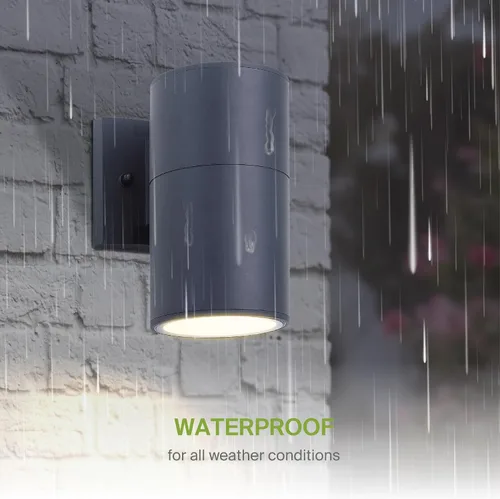 Miniatura 6 de ASD Lámpara de pared para exteriores de 1 luz Portalámparas E26 de 60W 120V ETL Luces cilíndricas hacia arriba y hacia abajo Aplique de pared