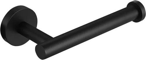 KES Soporte de papel higiénico negro, soporte para papel de baño, rollo de papel SUS 304 de acero inoxidable, montaje en pared, negro mate,